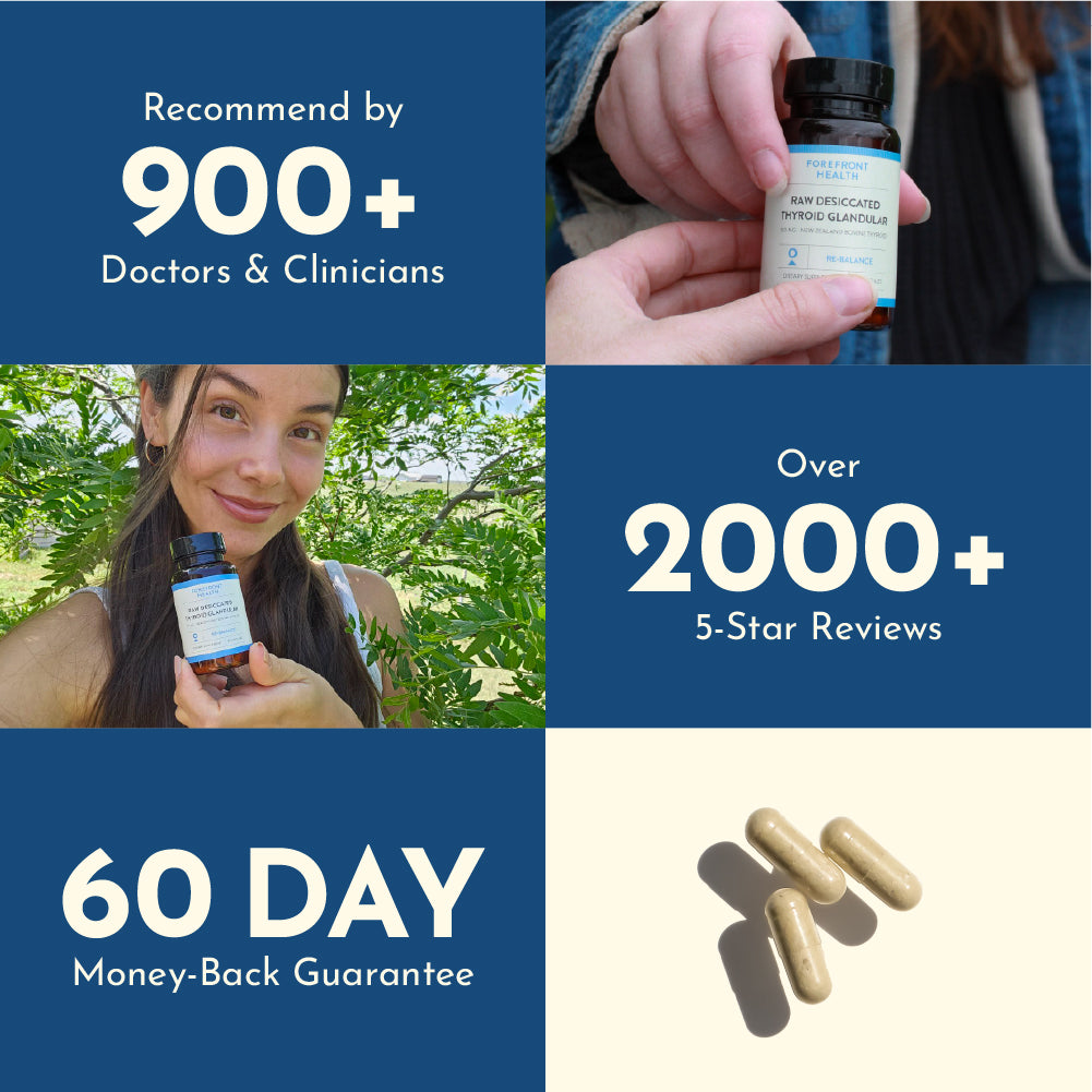 Raw Desiccated Thyroid (130 mg capsules)