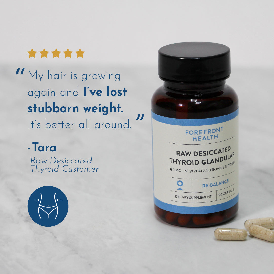 Raw Desiccated Thyroid (130 mg capsules)