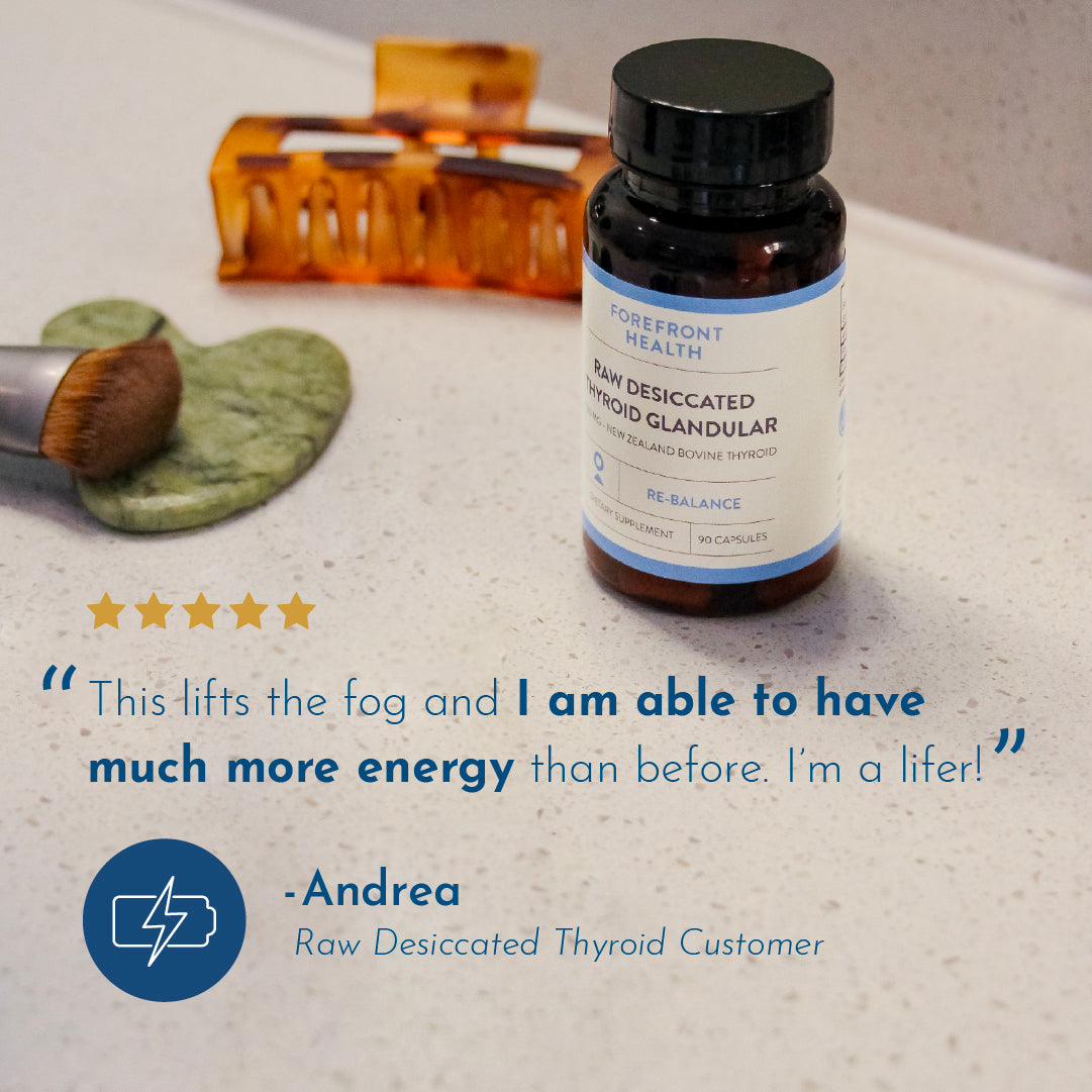 Raw Desiccated Thyroid (130 mg capsules)