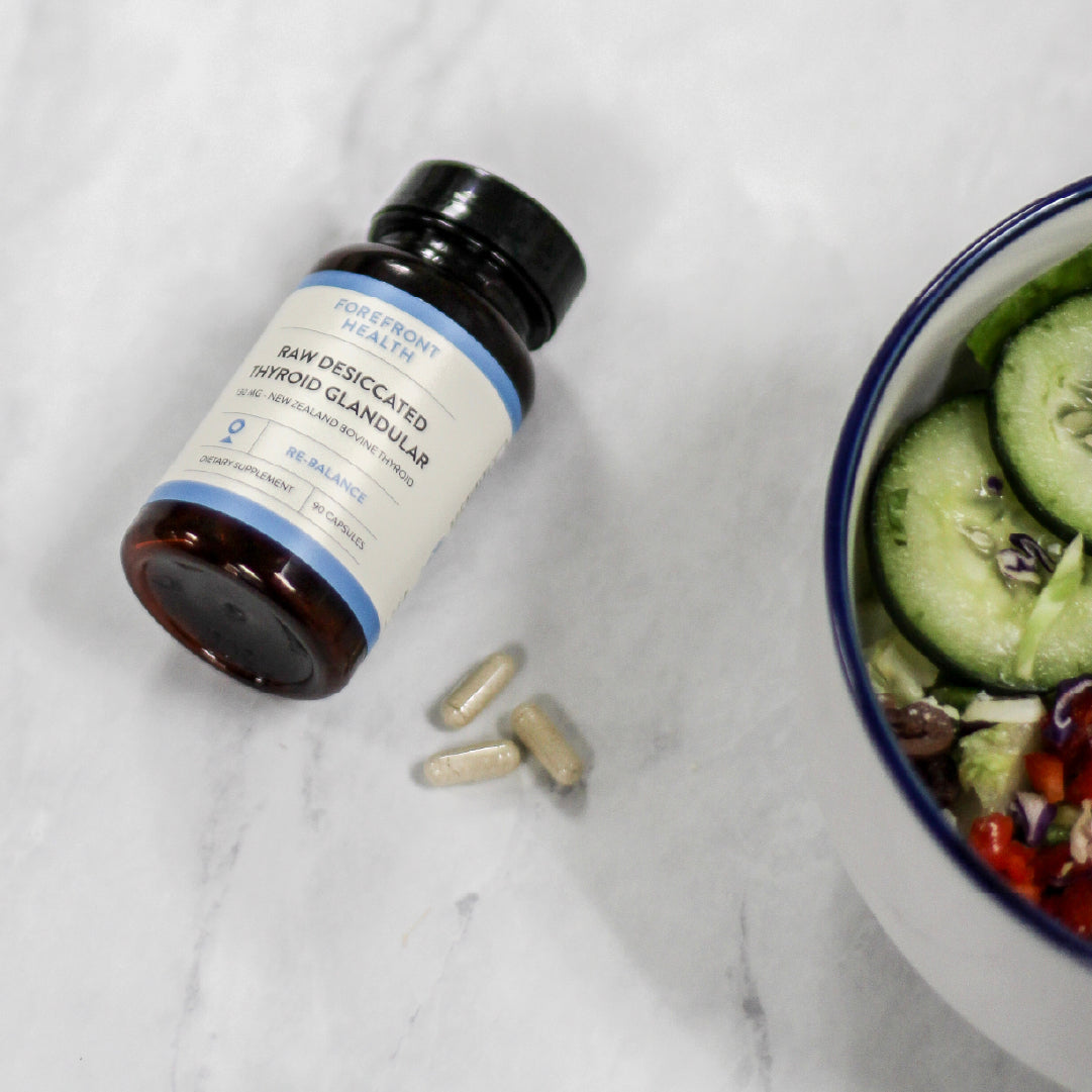 Raw Desiccated Thyroid (130 mg capsules)