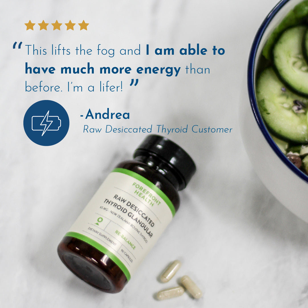 Raw Desiccated Thyroid (65 mg capsules)