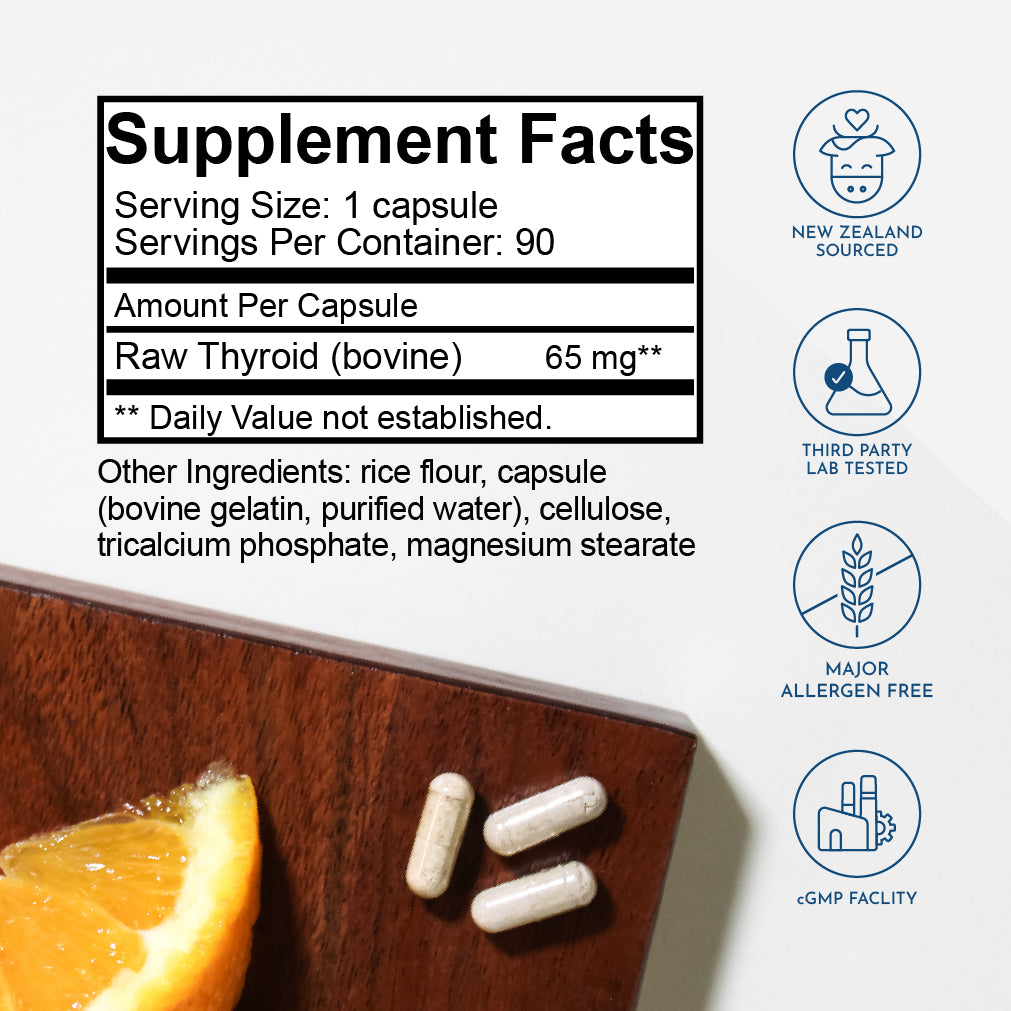 Raw Desiccated Thyroid (130 mg) - 60 Day Supply