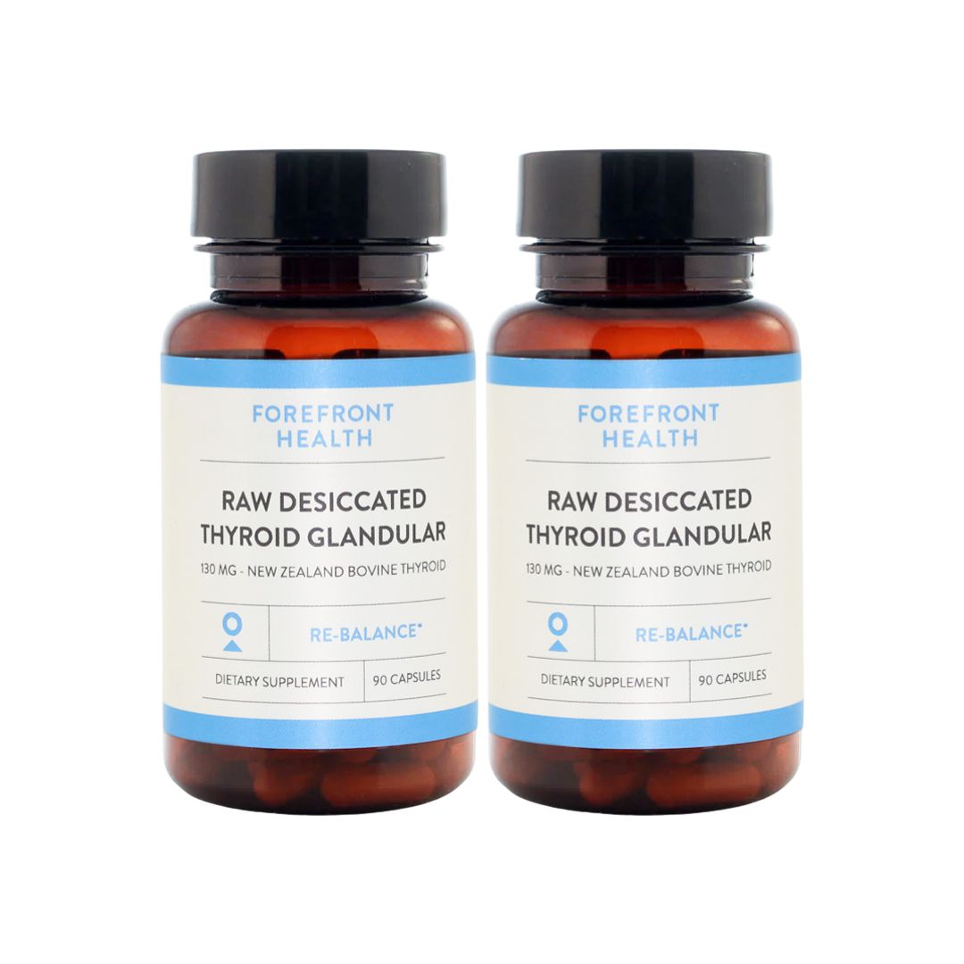 Raw Desiccated Thyroid (130 mg capsules) - 2 PACK