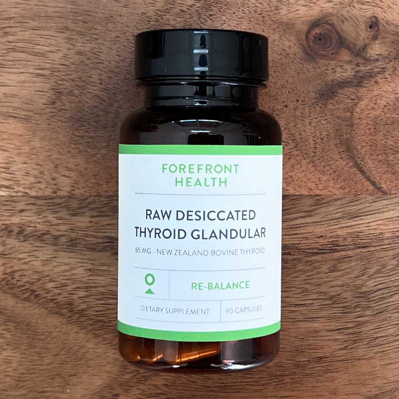 Raw Desiccated Thyroid (65 mg capsules) Forefront Health