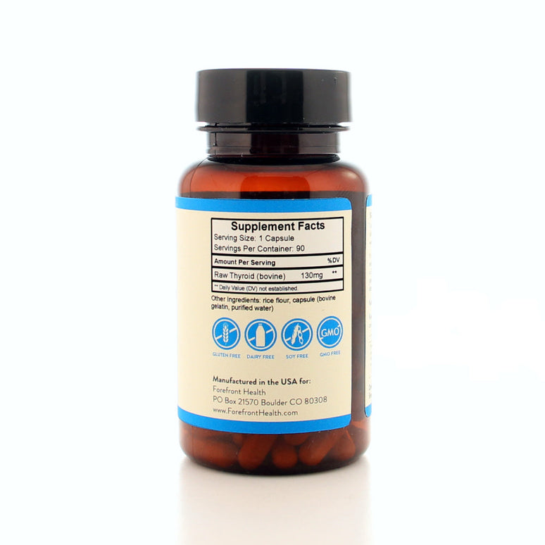 Raw Desiccated Thyroid (130mg capsules) - Forefront Health